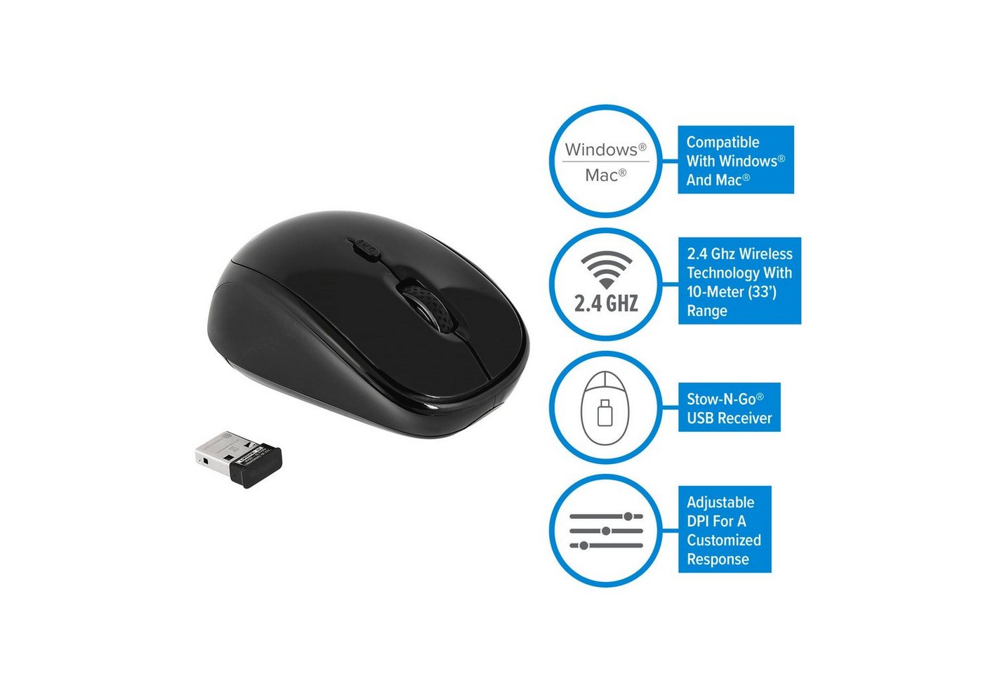 Targus Wireless Blue Trace Mouse Maus von Targus