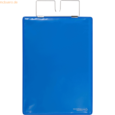 Tarifold Pro Kennzeichnungshülle A4 blau PVC mit Haltedraht VE=10 Stüc von Tarifold Pro