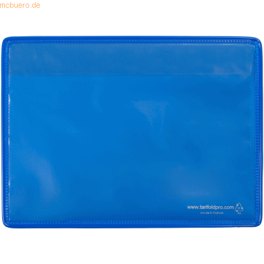 Tarifold Pro Kennzeichnungshülle A4 quer blau magnetisch PVC mit Halte von Tarifold Pro