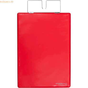 Tarifold Pro Kennzeichnungshülle A4 rot PVC mit Haltedraht VE=10 Stück von Tarifold Pro