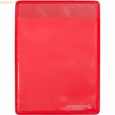 Tarifold Pro Kennzeichnungshülle A4 rot magnetisch PVC mit Haltedraht von Tarifold Pro
