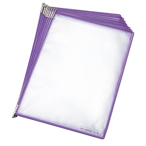 20 tarifold Sichttafeln mit 5 Aufsteckreitern Candy Line DIN A4 violett, Öffnung oben 20 tarifold Sichttafeln mit 5 Aufsteckreitern Candy Line DIN A4 violett, Öffnung oben von Tarifold