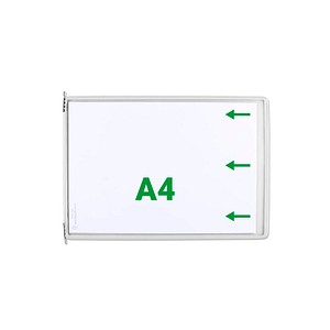 20 tarifold Sichttafeln mit 5 Aufsteckreitern DIN A4 quer weiß, Öffnung seitlich von Tarifold
