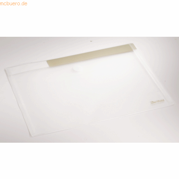 Tarifold Dokumententasche A4 PP Klettverschluss transparent 5 Stück von Tarifold