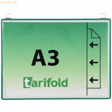 Tarifold Hängetafeln A3 quer grün 5 Stück von Tarifold