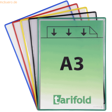 Tarifold Klarsichttafel standard A3 sortiert 5 Stück von Tarifold