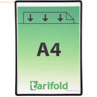 Tarifold Klarsichttafel standard A4 schwarz 5 Stück von Tarifold