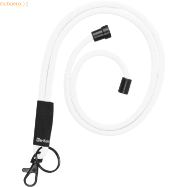 Tarifold Kompfort-Umhängeband rund 5mm mit Karabiner/Schlüsselring wei Tarifold Kompfort-Umhängeband rund 5mm mit Karabiner/Schlüsselring wei von Tarifold