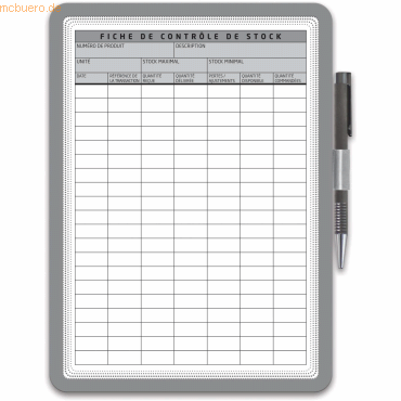 Tarifold Kontrollblatthalter Magneto A4 selbstklebend mit Stift silber Tarifold Kontrollblatthalter Magneto A4 selbstklebend mit Stift silber von Tarifold