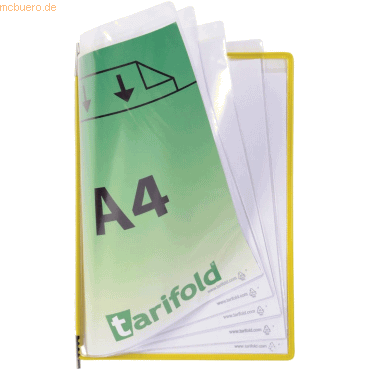 Tarifold Sichttafel Foldfive A4 mit 5 Sichttaschen VE=5 Stück gelb von Tarifold