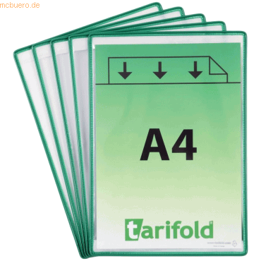 Tarifold Sichttafel selbsthaftend A4 grün VE=5 Stück von Tarifold