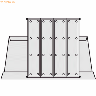 Tarifold Sichttafelständer montiert grau Metall leer für 40 Tafeln A3 von Tarifold