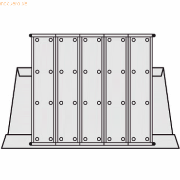 Tarifold Sichttafelständer montiert grau Metall leer für 50 Tafeln A3 von Tarifold