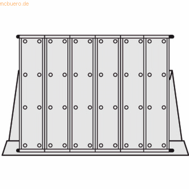 Tarifold Sichttafelständer montiert grau Metall leer für 60 Tafeln A5 von Tarifold