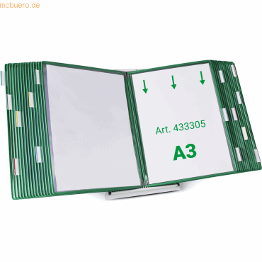 Tarifold Wandsichttafelsystem Pult A3 grau Metall mit 30 Sichttafeln A von Tarifold