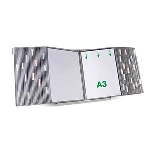 tarifold Sichttafelsystem 433600 DIN A3 grau mit 60 St. Sichttafeln von Tarifold