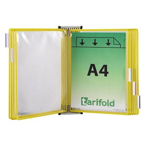 tarifold Wand-Sichttafelsystem 414104 DIN A4 gelb mit 10 St. Sichttafeln von Tarifold