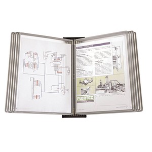 tarifold Wand-Sichttafelsystem 414350 DIN A4 grau mit 10 St. Sichttafeln von Tarifold