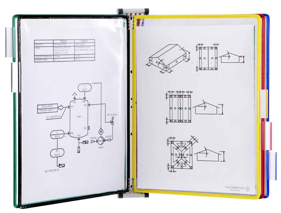 tarifold Wandsichttafelsystem, DIN A4, magnetisch, bestückt von Tarifold