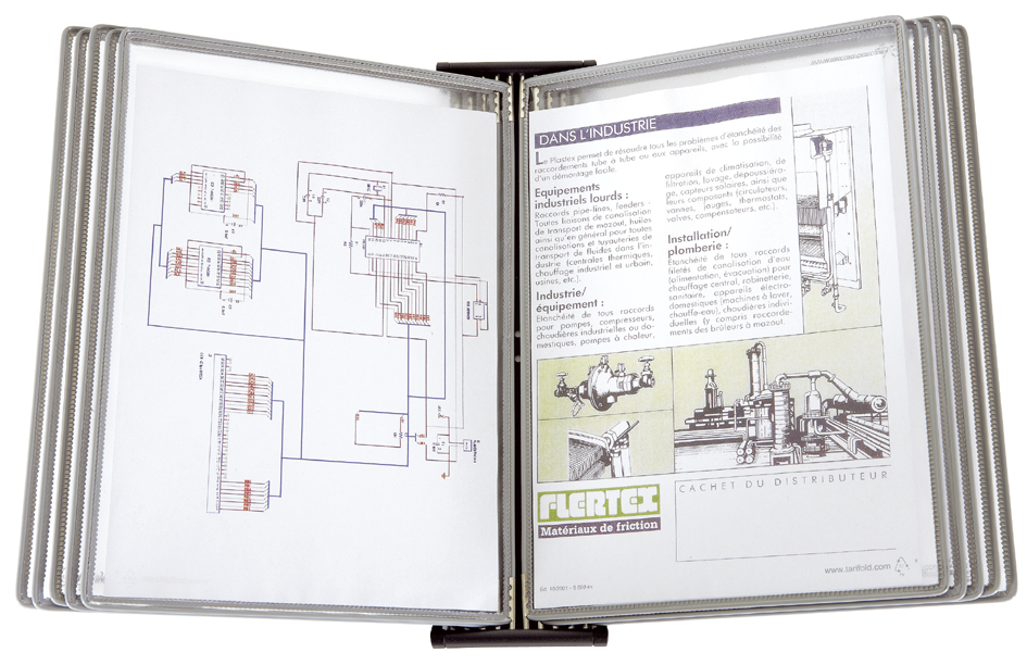 tarifold Wandsichttafelsystem BLACKLINE METALLISCH, DIN A4 von Tarifold