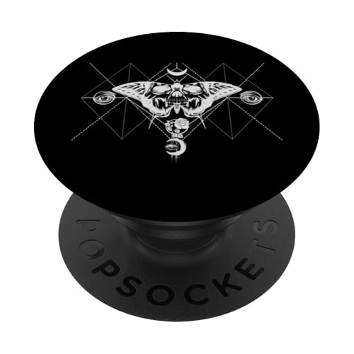 Occult Geometry Moon Rose Insekt Witchcraft Hexe Gothic PopSockets Klebender PopGrip von Tarot Astrologie Psychologie Zubehör set Geschenke