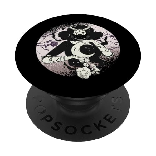 Occult Moon Rose Okkult Cyber Gothic PopSockets Klebender PopGrip von Tarot Astrologie Psychologie Zubehör set Geschenke
