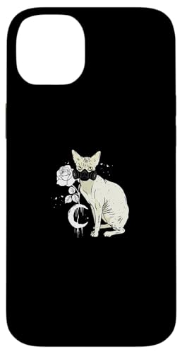 Occult Moon Rose sphynx Katze Okkult Cyber Gothic Hülle für iPhone 14 Plus Occult Moon Rose sphynx Katze Okkult Cyber Gothic Hülle für iPhone 14 Plus von Tarot Astrologie Psychologie Zubehör set Geschenke