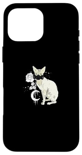 Occult Moon Rose sphynx Katze Okkult Cyber Gothic Hülle für iPhone 16 Pro Max Occult Moon Rose sphynx Katze Okkult Cyber Gothic Hülle für iPhone 16 Pro Max von Tarot Astrologie Psychologie Zubehör set Geschenke
