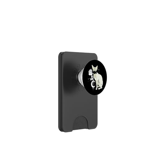 Occult Moon Rose sphynx Katze Okkult Cyber Gothic PopSockets PopWallet für MagSafe von Tarot Astrologie Psychologie Zubehör set Geschenke