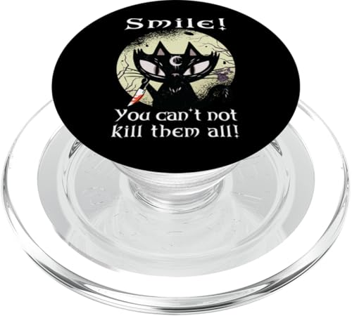Occult Witchcraft Hexe Moon Rose lächle Katze Okkult Gothic PopSockets PopGrip für MagSafe von Tarot Astrologie Psychologie Zubehör set Geschenke