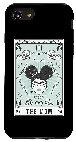 Tarotkarte Die Mutter Krebs Tierkreis Königin Melanin Hülle für iPhone SE (2020) / 7 / 8 von Tarot Card Mom Cancer Astrology Queen Melanin