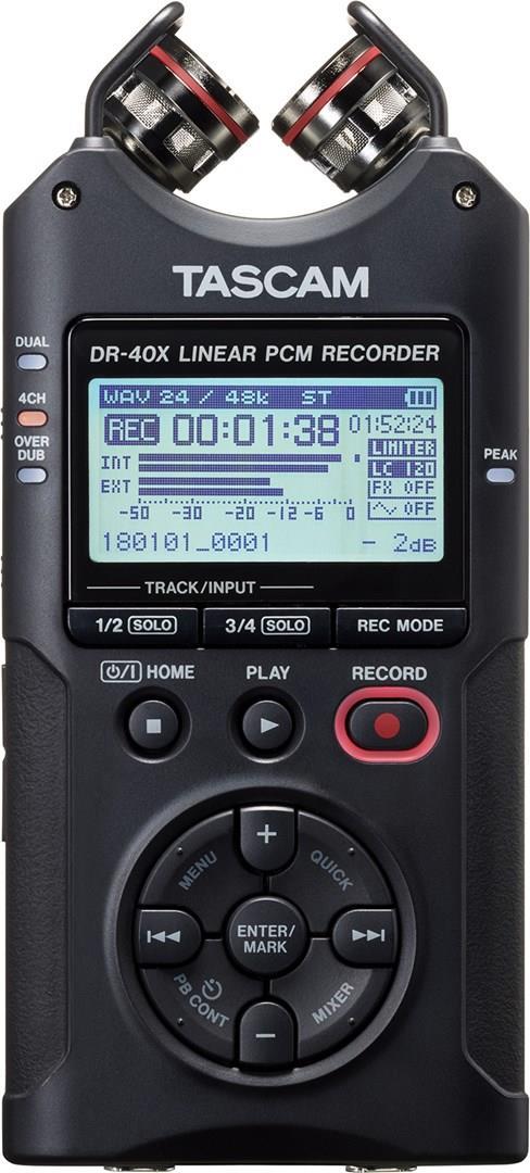 DR-40X Audio-Recorder Schwarz - Mikrofon - 96 KHz (DR-40X) von Tascam