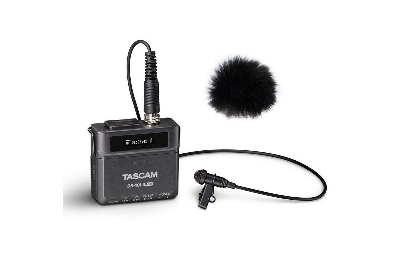 Tascam Tascam DR-10L Pro Lavalier-Recorder mit Windschutz Digitales Aufnahmegerät (Recorder) von Tascam