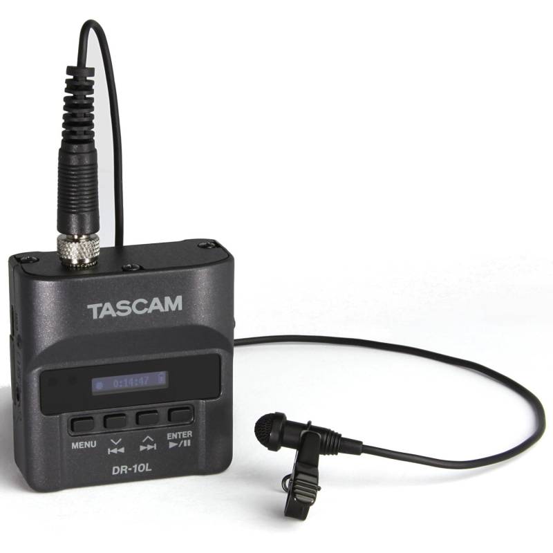 Tascam DR-10L digitaler Audiorecorder mit Lavalier-Mikrofon von Tascam