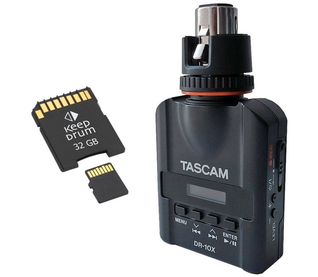 Tascam Tascam DR-10X Recorder mit SD-Karte 32 GB Digitales Aufnahmegerät (Recorder) von Tascam