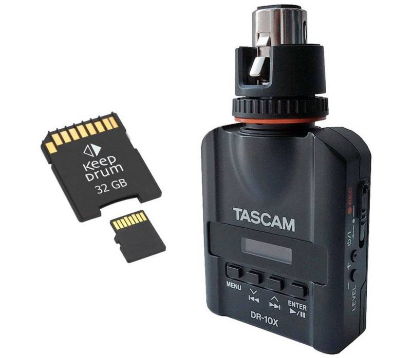 Tascam Tascam DR-10X Recorder mit SD-Karte 32 GB Digitales Aufnahmegerät (Recorder) von Tascam