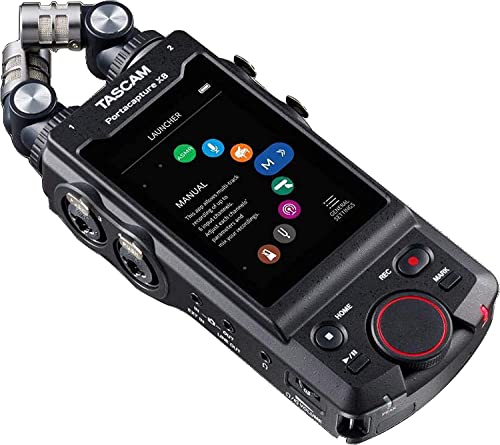 Tascam Portacapture X8 - Portabler 6+2-Spur High-Resolution 32-bit/192-kHz Rekorder, USB2.0, schwarz, portabel von Tascam