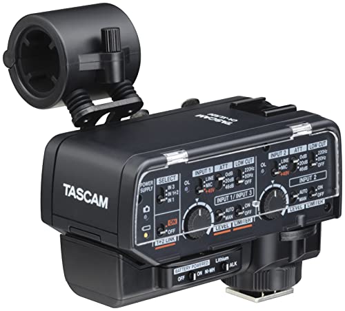 Tascam XLR-Mikrofonadapter für spiegellose Kameras mit Analogeingang (CA-XLR2D-AN) von Tascam
