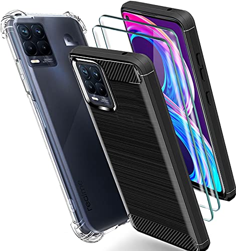 Tasch HYMY 2Pcs Hülle für Realme 8 Pro/Realme 8 4G Hülle + 2Pcs Glass für Realme 8 Pro/Realme 8 4G Schutzfolie - Bruchsicher Schutzhülle TPU Handytasche Displayschutzfolie Glas-Transparent+Black Tasch HYMY 2Pcs Hülle für Realme 8 Pro/Realme 8 4G Hülle + 2Pcs Glass für Realme 8 Pro/Realme 8 4G Schutzfolie - Bruchsicher Schutzhülle TPU Handytasche Displayschutzfolie Glas-Transparent+Black von Tasch