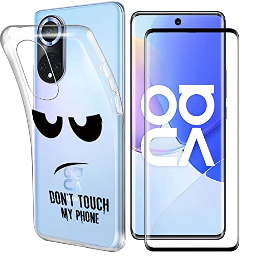 Tasch HYMY Honor 50 5G Hülle (6.57 Zoll) + Glass für Honor 50 5G Schutzfolie - Transparent Schutzhülle TPU Handytasche Displayschutzfolie Glas-DUO5 von Tasch