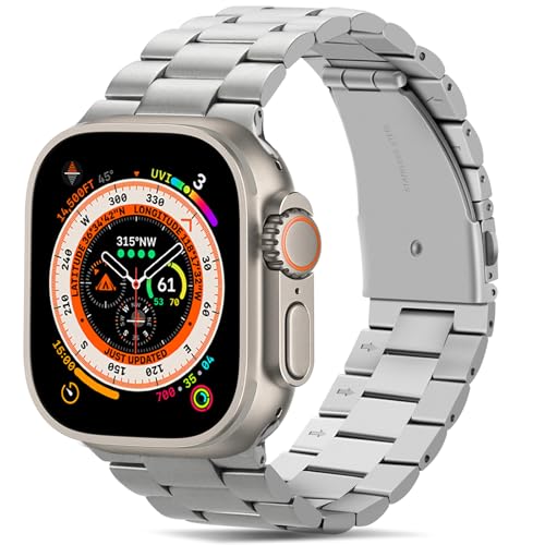 Tasikar Armbänder Kompatibel mit Apple Watch Ultra Ultra 2 49mm Prämie Edelstahl Metallarmband Kompatibel mit Apple Watch Ultra 2 Ultra, Silber von Tasikar
