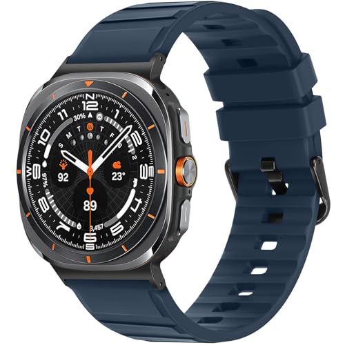 Tasikar Armbänder Kompatibel mit Samsung Galaxy Watch Ultra 47mm Weich Silikon Uhrenarmband für Herren Damen, Blau Tasikar Armbänder Kompatibel mit Samsung Galaxy Watch Ultra 47mm Weich Silikon Uhrenarmband für Herren Damen, Blau von Tasikar