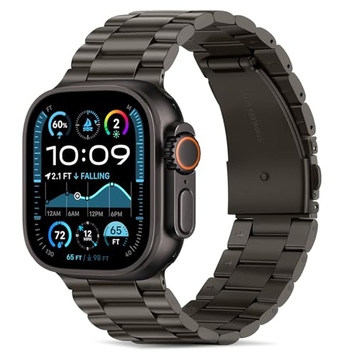 Tasikar Armband Kompatibel mit Apple Watch Ultra Armband 49mm Prämie Edelstahl Metall Ersatz Armband mit Apple Watch Ultra (Graphit) von Tasikar