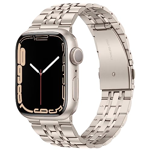 Tasikar Kompatibel mit Apple Watch Armband 41mm 40mm 38mm, Massives Edelstahl Metall Ersatzarmband Herren Damen Band Kompatibel für Apple Watch SE 2 SE Series 9 8 7 6 5 4 3 2 1, 41/40/38mm Polarstern von Tasikar