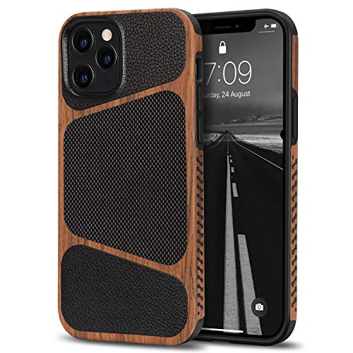 Tasikar Kompatibel mit iPhone 12 Pro Max Hülle Holz und Nylongewebe Leder Design Hybrid Handyhülle Weiche Schutzhülle Tasikar Kompatibel mit iPhone 12 Pro Max Hülle Holz und Nylongewebe Leder Design Hybrid Handyhülle Weiche Schutzhülle von Tasikar
