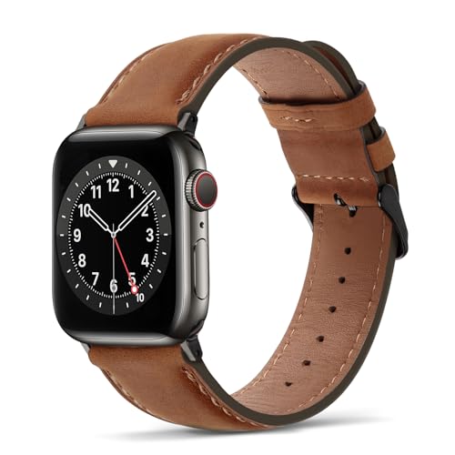 Tasikar Lederarmband Kompatibel mit Apple Watch Armband 42mm(Series 10) 41mm 40mm 38mm Premium Echte Leder Ersatzarmband Kompatibel mit Apple Watch SE Series 10 9 8 7 6 5 4 3 2 1, braun Tasikar Lederarmband Kompatibel mit Apple Watch Armband 42mm(Series 10) 41mm 40mm 38mm Premium Echte Leder Ersatzarmband Kompatibel mit Apple Watch SE Series 10 9 8 7 6 5 4 3 2 1, braun von Tasikar
