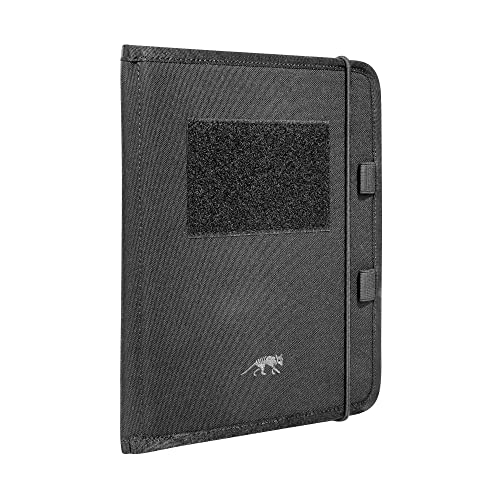 Tasmanian Tiger TT A5 Notepad Sleeve Notizbuch-Tasche, Din A5 Schreibmappe mit Stifthalter, Patch-Fläche, Klarsicht-Kartenfächern, Black von Tasmanian Tiger
