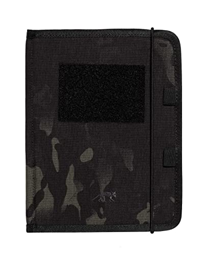 Tasmanian Tiger TT A5 Notepad Sleeve Notizbuch-Tasche, Din A5 Schreibmappe mit Stifthalter, Patch-Fläche, Klarsicht-Kartenfächern, Multicam Black von Tasmanian Tiger