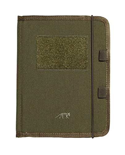 Tasmanian Tiger TT A5 Notepad Sleeve Notizbuch-Tasche, Din A5 Schreibmappe mit Stifthalter, Patch-Fläche, Klarsicht-Kartenfächern, Oliv von Tasmanian Tiger
