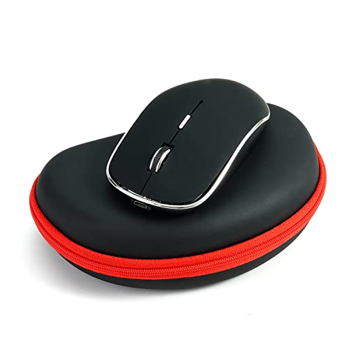 Tasnme Kabellose Bluetooth-Maus für MacBook Pro/Air/Mac/iPad/Laptop/Desktop und Case Organizer (ein Netz im Inneren des Deckels, um das USB-Kabel zu halten), Schwarz von Tasnme